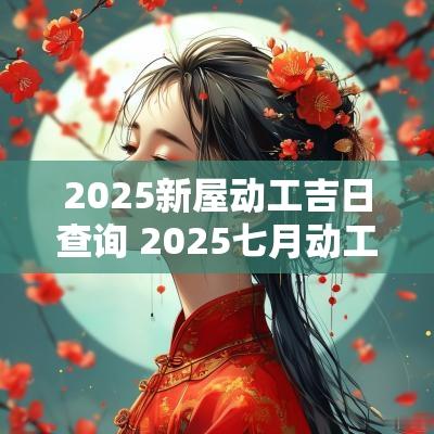 2025新屋动工吉日查询 2025七月动工吉日