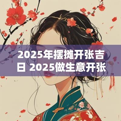 2025年摆摊开张吉日 2025做生意开张吉日