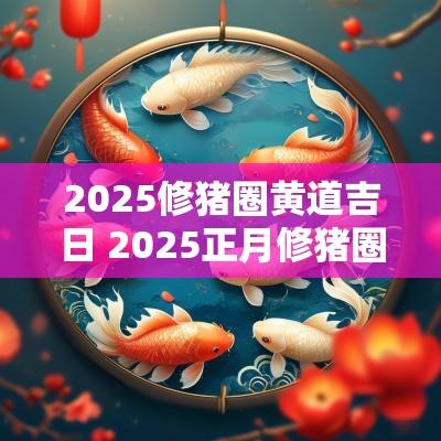 2025修猪圈黄道吉日 2025正月修猪圈吉日