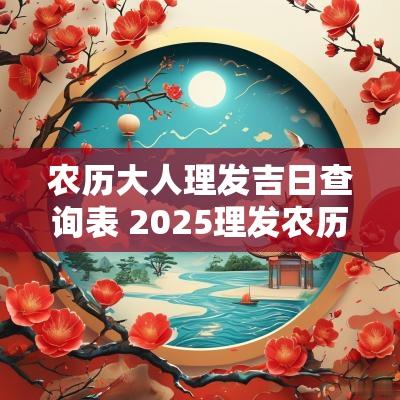 农历大人理发吉日查询表 2025理发农历吉日查询
