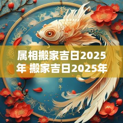 属相搬家吉日2025年 搬家吉日2025年最佳搬家时间