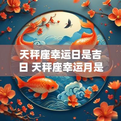 天秤座幸运日是吉日 天秤座幸运月是哪一月