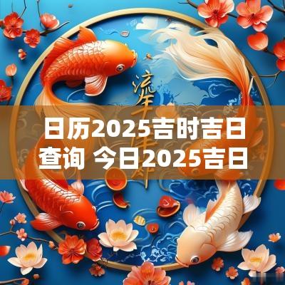 日历2025吉时吉日查询 今日2025吉日吉时查询