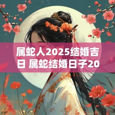 属蛇人2025结婚吉日 属蛇结婚日子2025黄道吉日