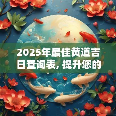2025年最佳黄道吉日查询表, 提升您的运势与决策