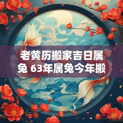 老黄历搬家吉日属兔 63年属兔今年搬家吉日
