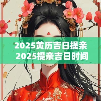 2025黄历吉日提亲 2025提亲吉日时间表
