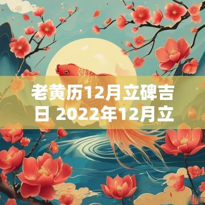 老黄历12月立碑吉日 2025年12月立碑修坟最佳吉日