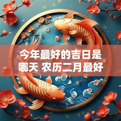 今年最好的吉日是哪天 农历二月最好的吉日是哪天