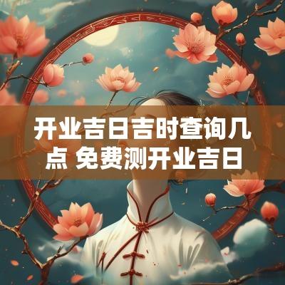 开业吉日吉时查询几点 免费测开业吉日吉时