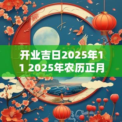 开业吉日2025年11 2025年农历正月属马开业吉日