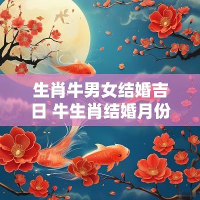 生肖牛男女结婚吉日 牛生肖结婚月份男生