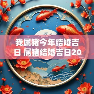 我属猪今年结婚吉日 属猪结婚吉日2025年