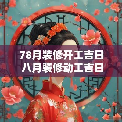 78月装修开工吉日 八月装修动工吉日