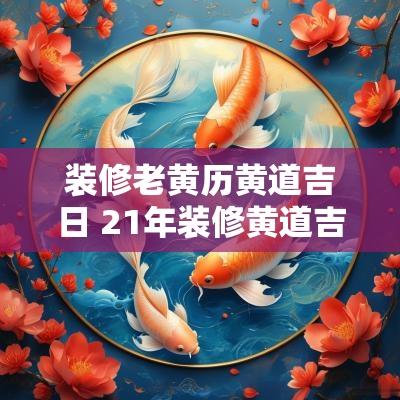 装修老黄历黄道吉日 21年装修黄道吉日