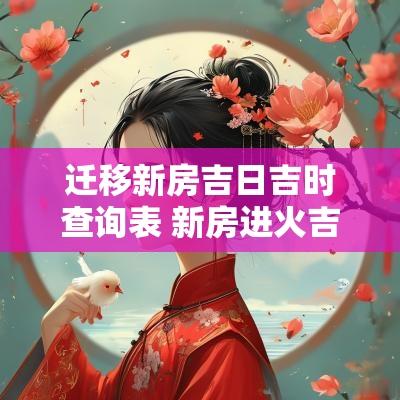 迁移新房吉日吉时查询表 新房进火吉日吉时
