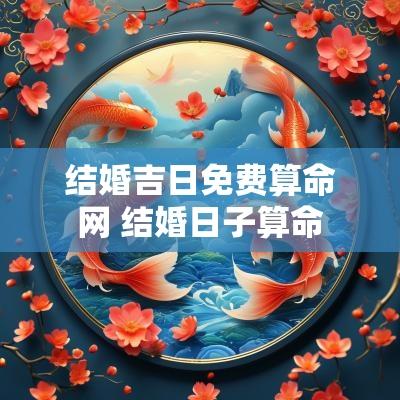 结婚吉日免费算命网 结婚日子算命