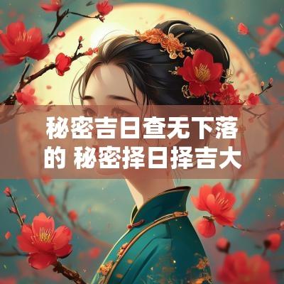 秘密吉日查无下落的 秘密择日择吉大全
