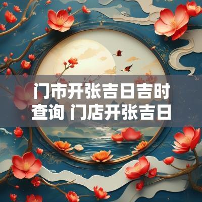 门市开张吉日吉时查询 门店开张吉日查询表