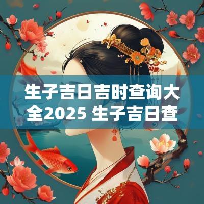 生子吉日吉时查询大全2025 生子吉日查询2025年10月