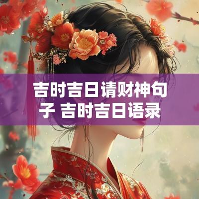 吉时吉日请财神句子 吉时吉日语录