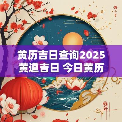 黄历吉日查询2025黄道吉日 今日黄历2025黄道吉日查询