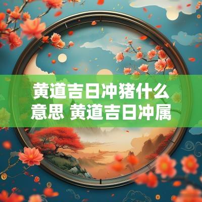 黄道吉日冲猪什么意思 黄道吉日冲属相是啥意思