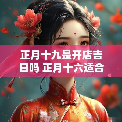 正月十九是开店吉日吗 正月十六适合开业吗