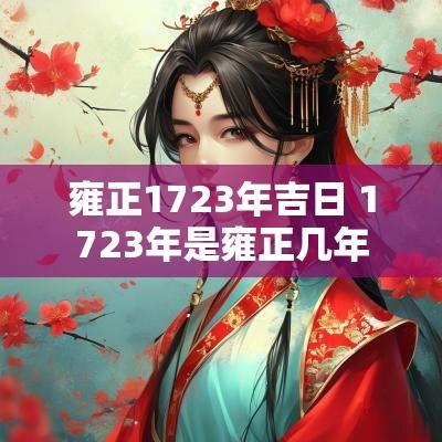 雍正1723年吉日 1723年是雍正几年