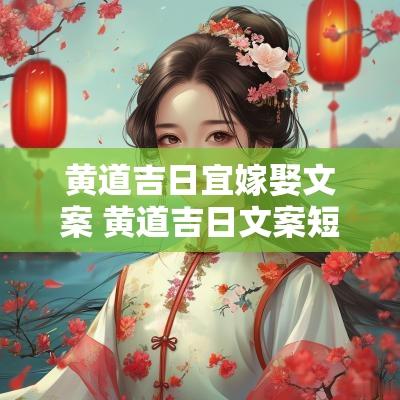 黄道吉日宜嫁娶文案 黄道吉日文案短句