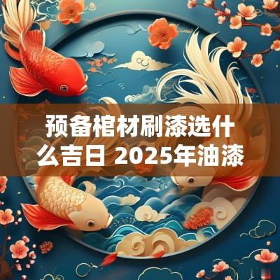 预备棺材刷漆选什么吉日 2025年油漆棺木吉日