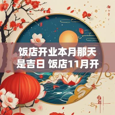 饭店开业本月那天是吉日 饭店11月开业吉日