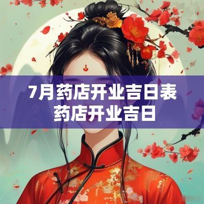7月药店开业吉日表 药店开业吉日