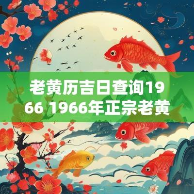 老黄历吉日查询1966 1966年正宗老黄历查询