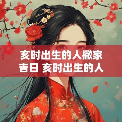 亥时出生的人撇家吉日 亥时出生的人适合去哪儿