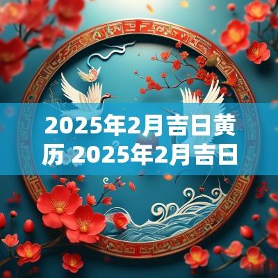 2025年2月吉日黄历 2025年2月吉日表