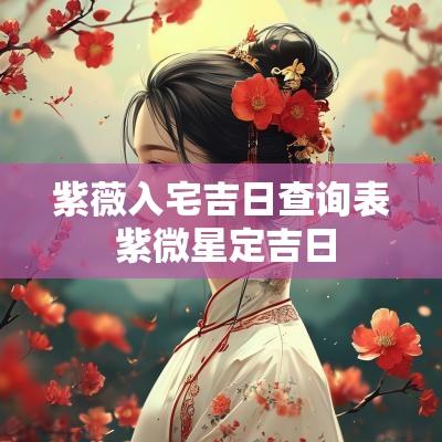 紫薇入宅吉日查询表 紫微星定吉日