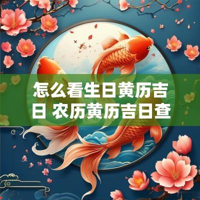 怎么看生日黄历吉日 农历黄历吉日查询表