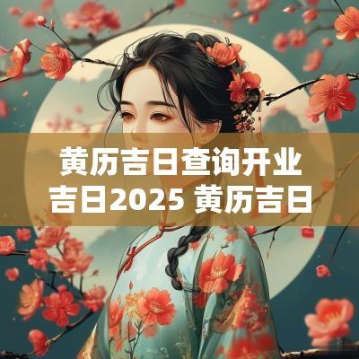黄历吉日查询开业吉日2025 黄历吉日查询2025五月开业吉日