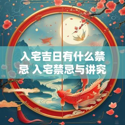 入宅吉日有什么禁忌 入宅禁忌与讲究