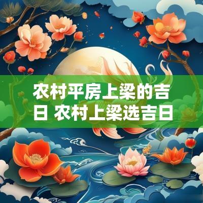 农村平房上梁的吉日 农村上梁选吉日