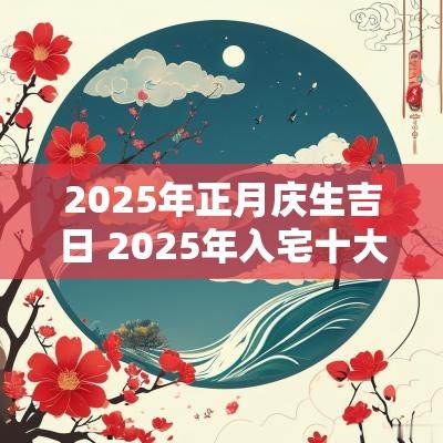 2025年正月庆生吉日 2025年入宅十大吉日