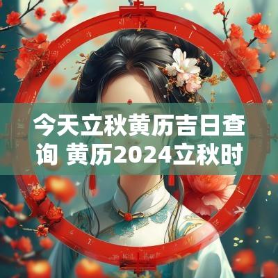 今天立秋黄历吉日查询 黄历2025立秋时间几点