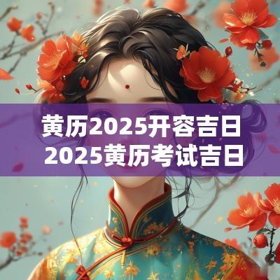 黄历2025开容吉日 2025黄历考试吉日
