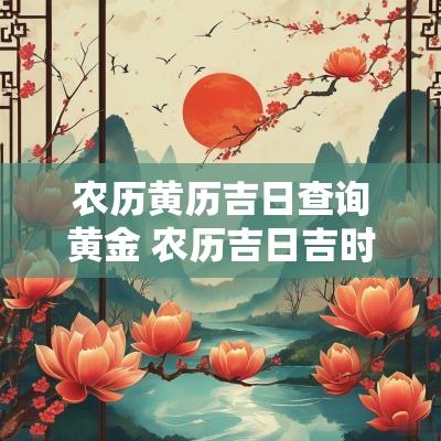 农历黄历吉日查询黄金 农历吉日吉时查询