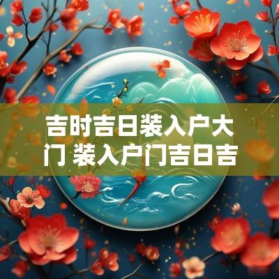 吉时吉日装入户大门 装入户门吉日吉时