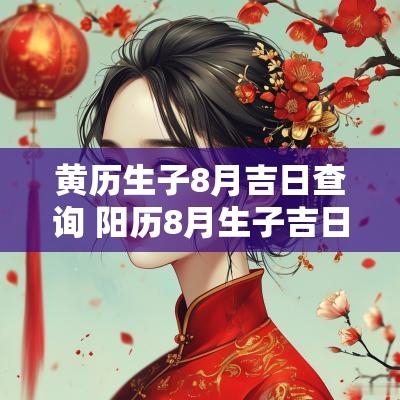 黄历生子8月吉日查询 阳历8月生子吉日