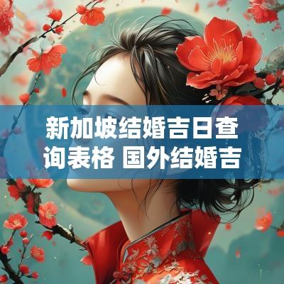 新加坡结婚吉日查询表格 国外结婚吉日查询网