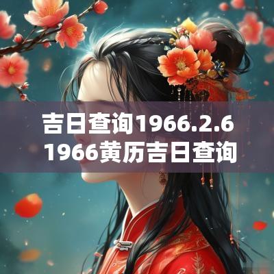 吉日查询1966.2.6 1966黄历吉日查询