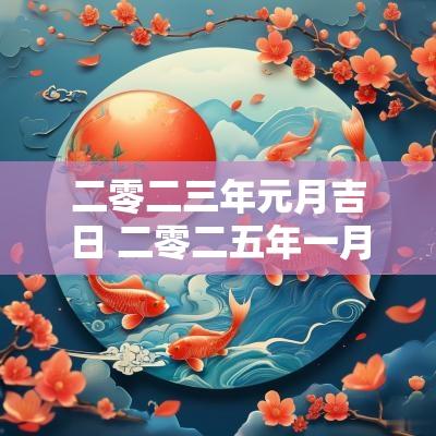 二零二三年元月吉日 二零二五年一月份吉日
